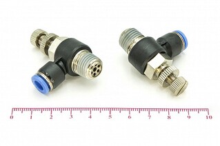 Фитинг угловой с дросселем SL6-02 (R1/4